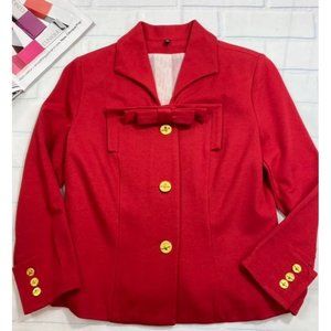 CAbi Love Carol Red Beau Cropped Blazer